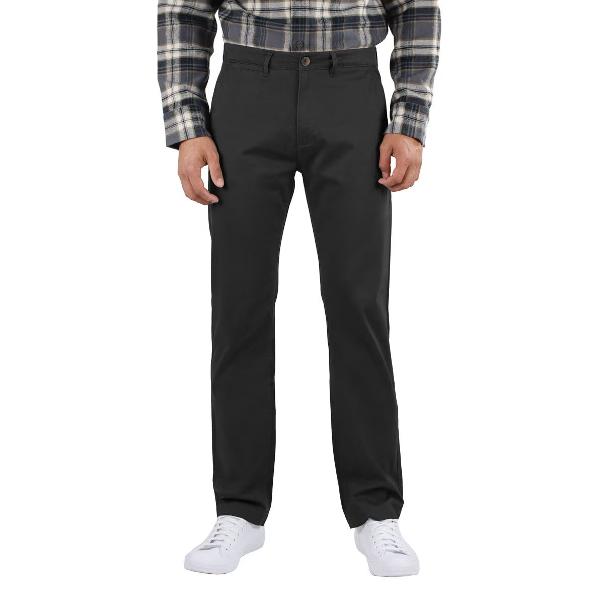 Mens Stretch Chino in Black