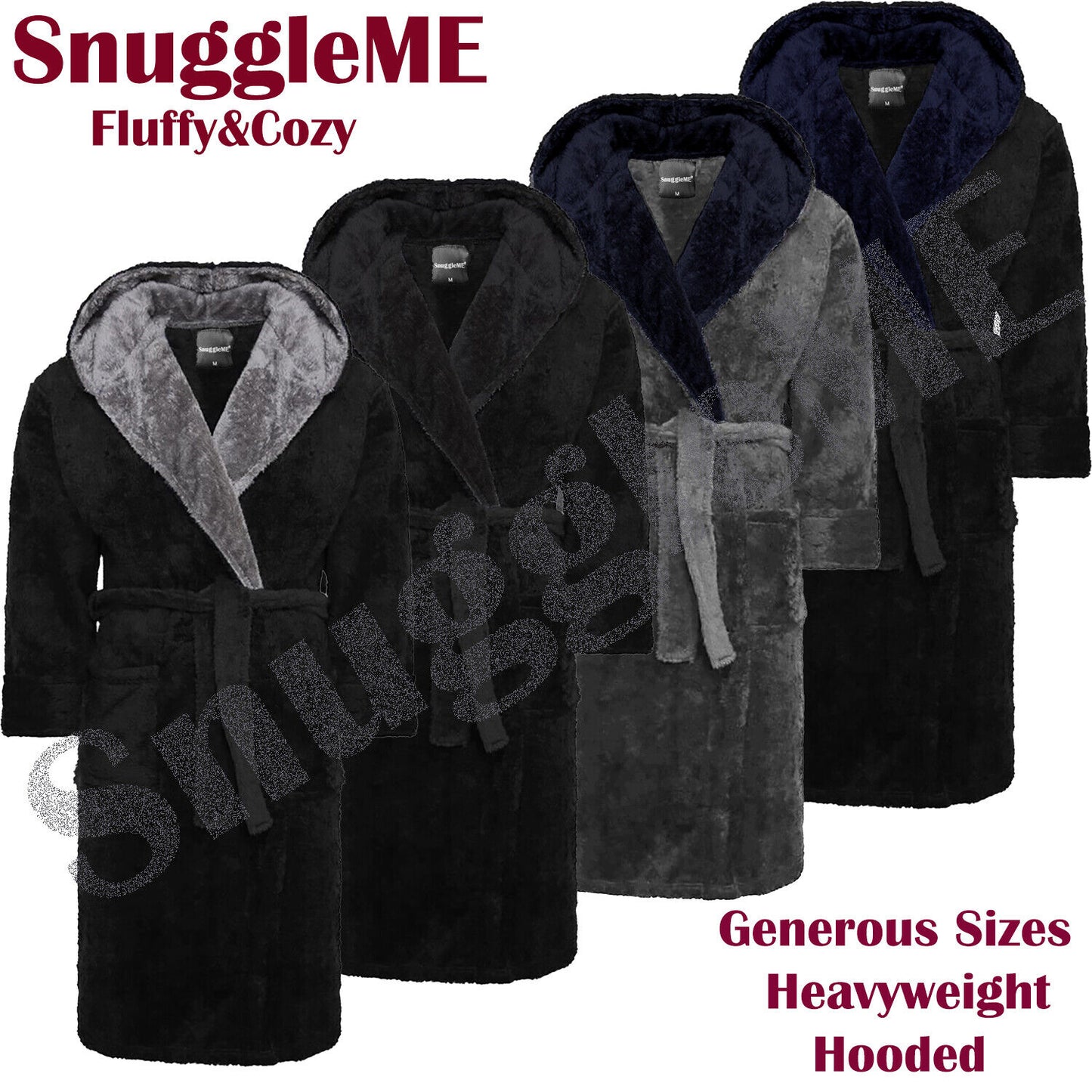 NEW Snuggleme Mens Dressing Gown Snuggly Fluffy Soft Cozy Unisex Robes