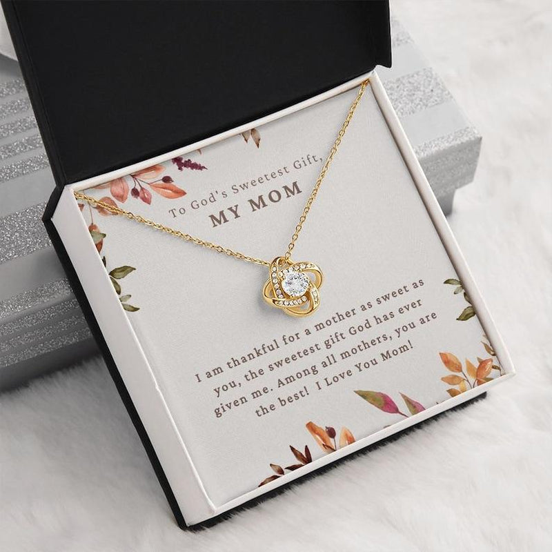 To My Mom Necklace , God'S Sweetest Gift Message Card, Mother'S Day Gift Idea, Gift from Daughter, Birthday Gift, Christmas Gift, Christian