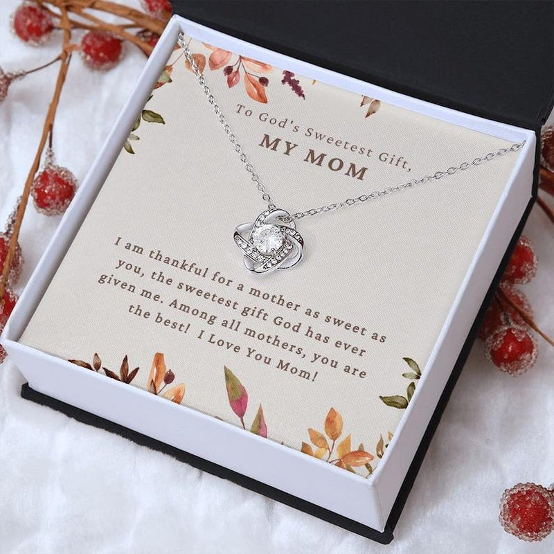 To My Mom Necklace , God'S Sweetest Gift Message Card, Mother'S Day Gift Idea, Gift from Daughter, Birthday Gift, Christmas Gift, Christian