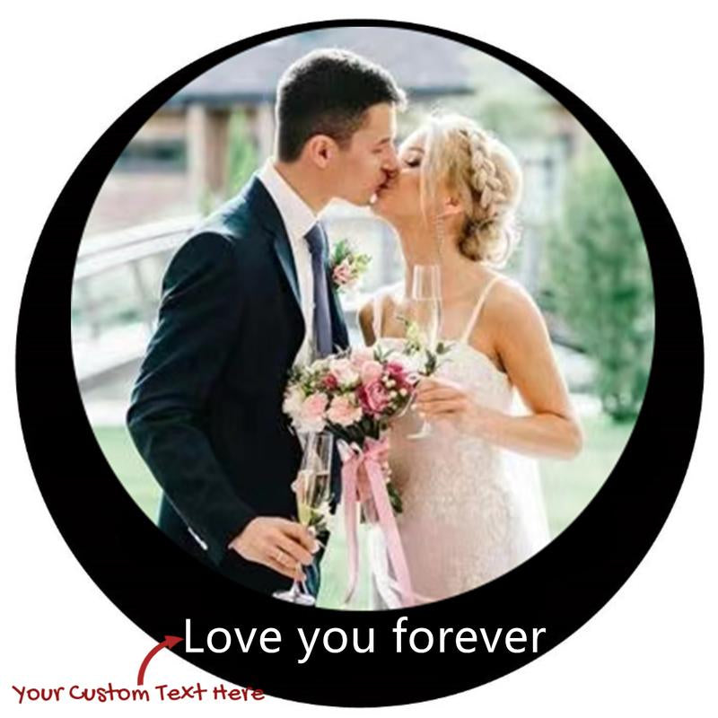 Personalized Photo Projection Couple Rings • Customer Picture Adjustable Ring • Memorial Gift• Gift for Mom• Birthday Gift• Anniversary Gift