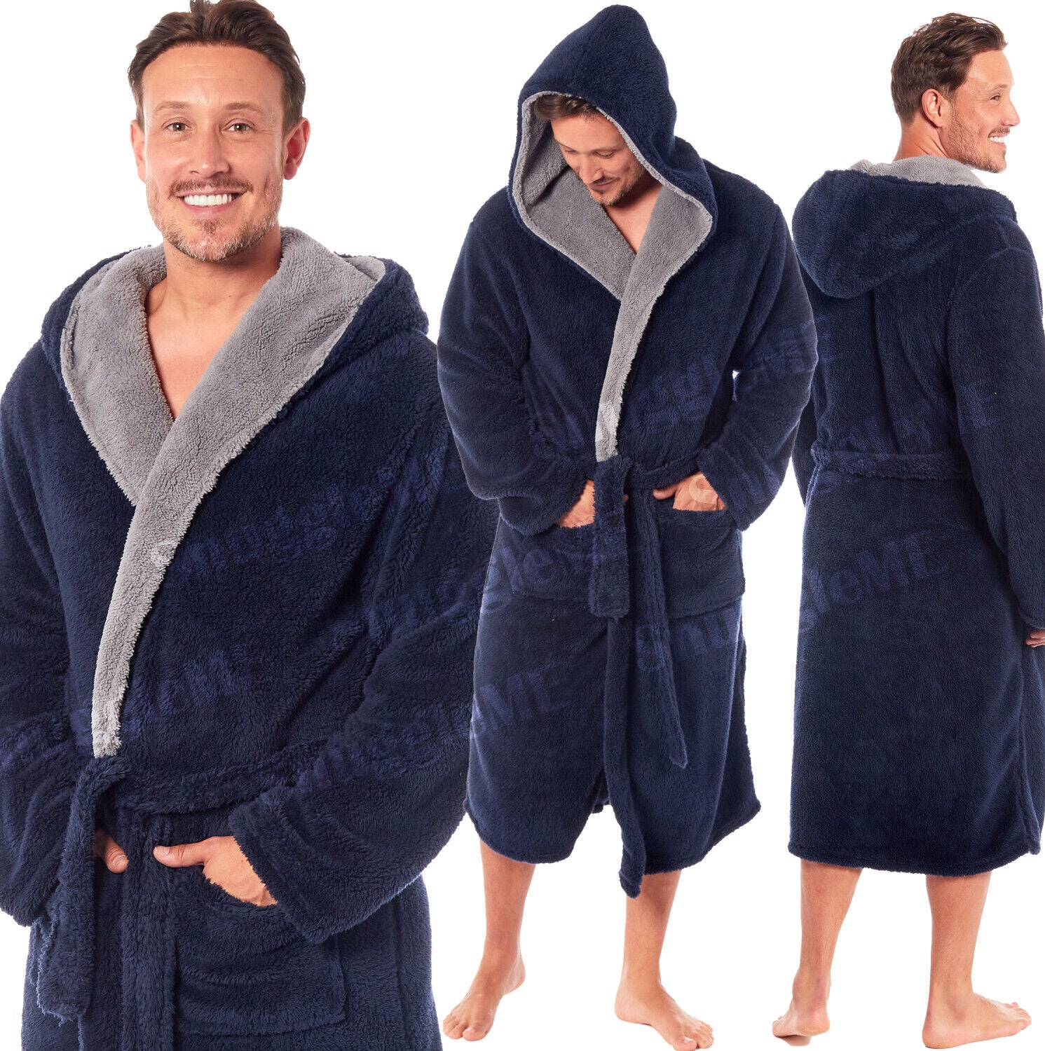 NEW Snuggleme Mens Dressing Gown Snuggly Fluffy Soft Cozy Unisex Robes