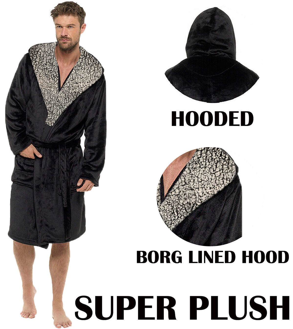 NEW Snuggleme Mens Dressing Gown Snuggly Fluffy Soft Cozy Unisex Robes