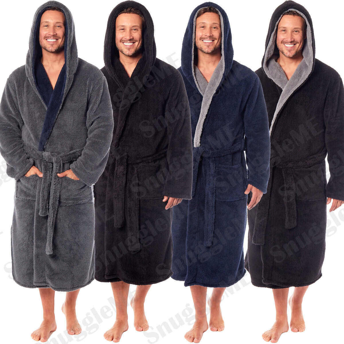 NEW Snuggleme Mens Dressing Gown Snuggly Fluffy Soft Cozy Unisex Robes