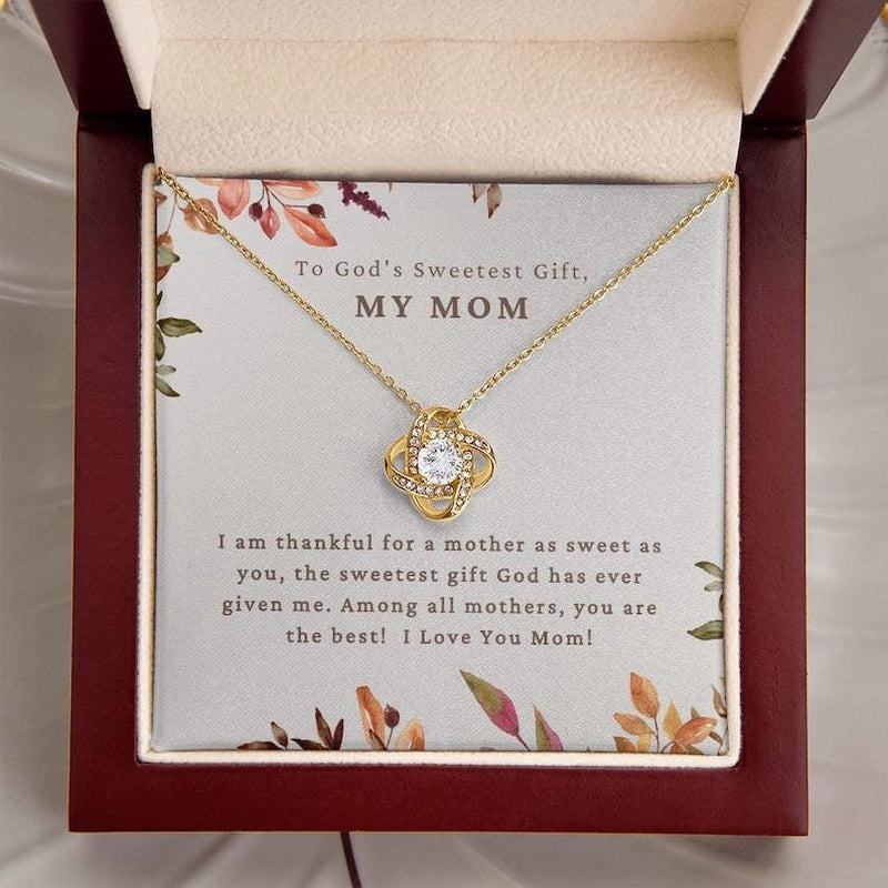 To My Mom Necklace , God'S Sweetest Gift Message Card, Mother'S Day Gift Idea, Gift from Daughter, Birthday Gift, Christmas Gift, Christian