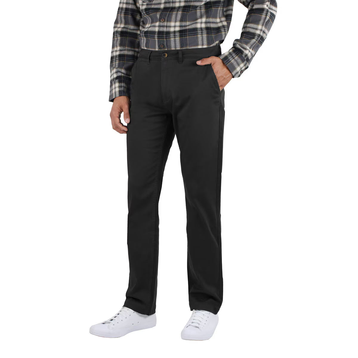 Mens Stretch Chino in Black