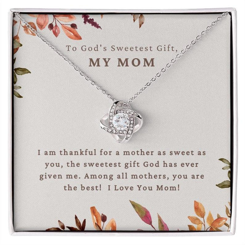 To My Mom Necklace , God'S Sweetest Gift Message Card, Mother'S Day Gift Idea, Gift from Daughter, Birthday Gift, Christmas Gift, Christian