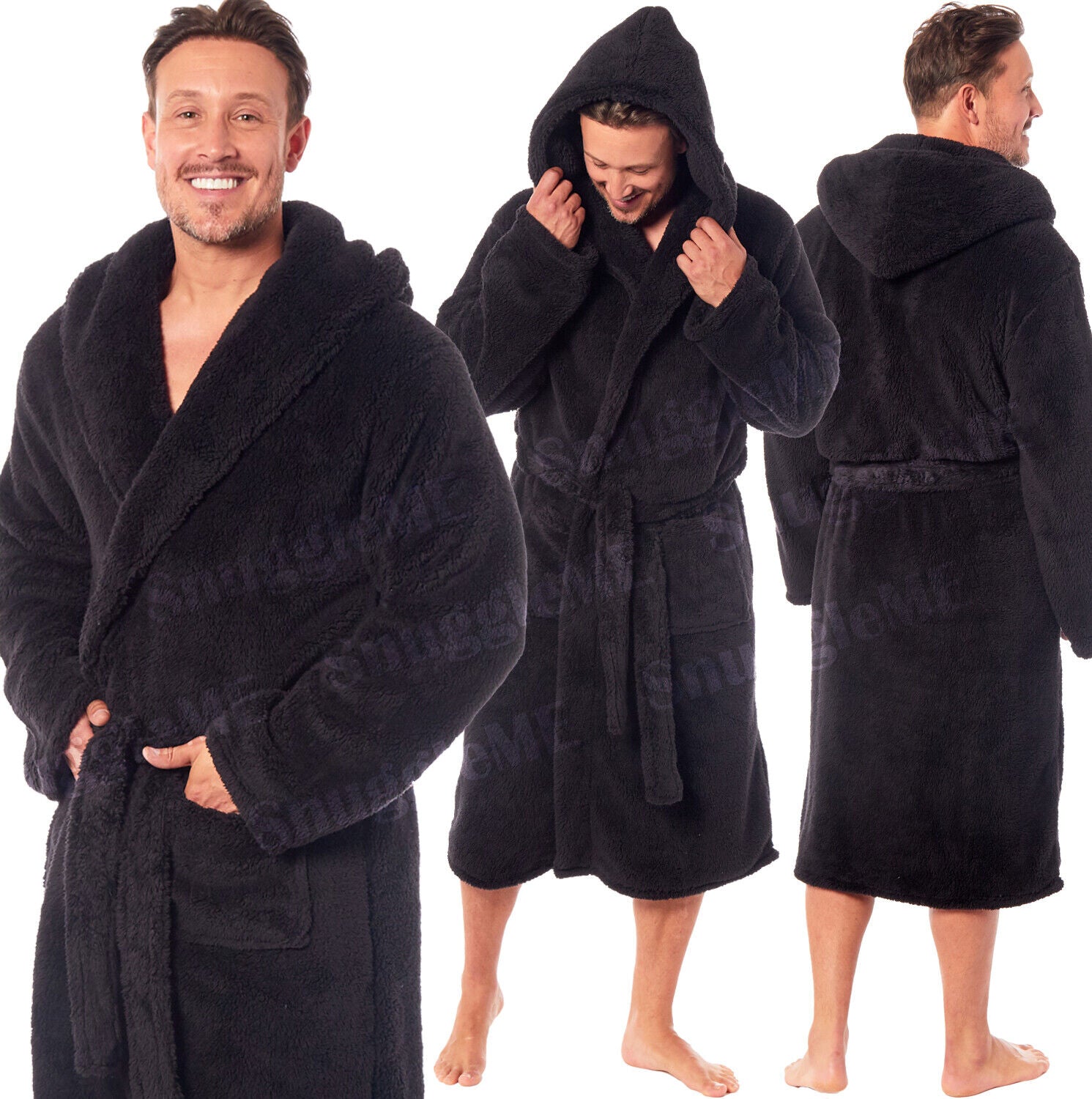 NEW Snuggleme Mens Dressing Gown Snuggly Fluffy Soft Cozy Unisex Robes