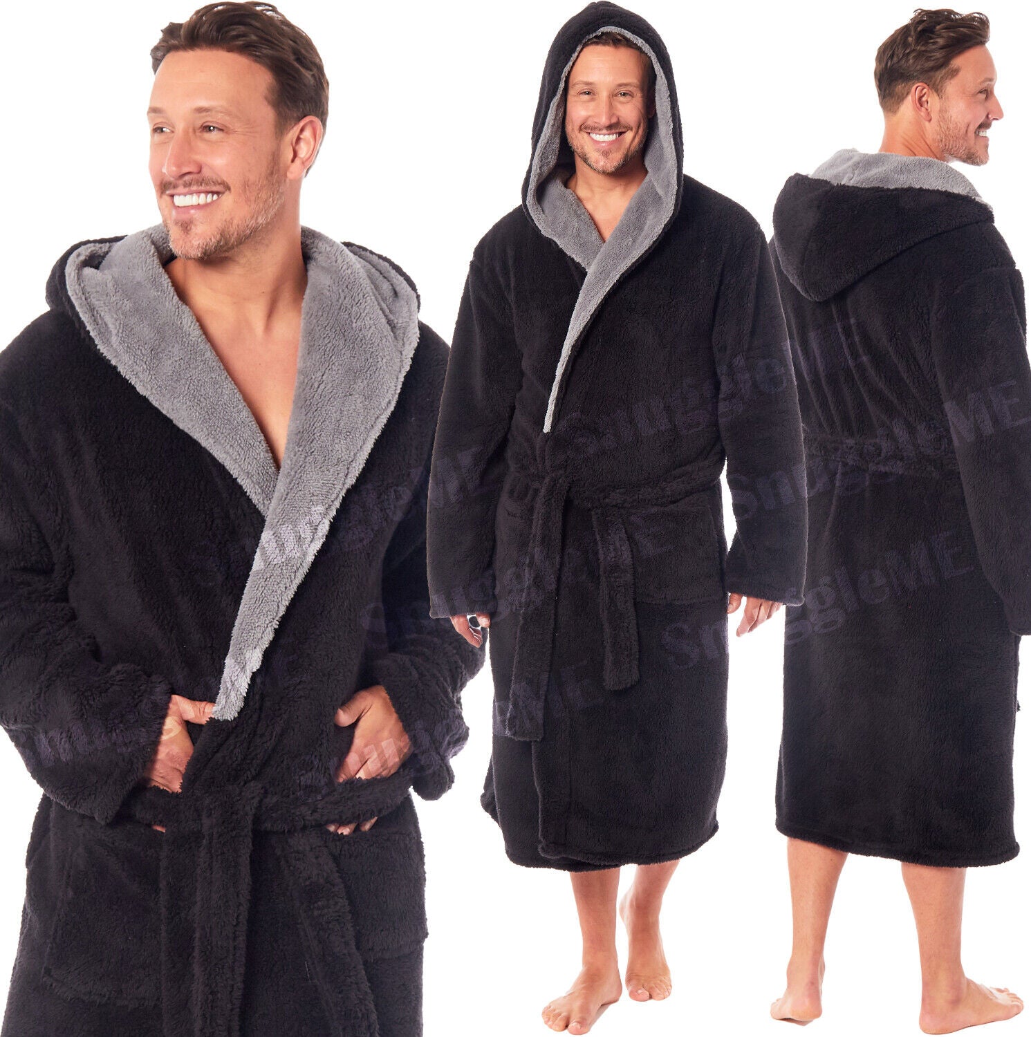 NEW Snuggleme Mens Dressing Gown Snuggly Fluffy Soft Cozy Unisex Robes