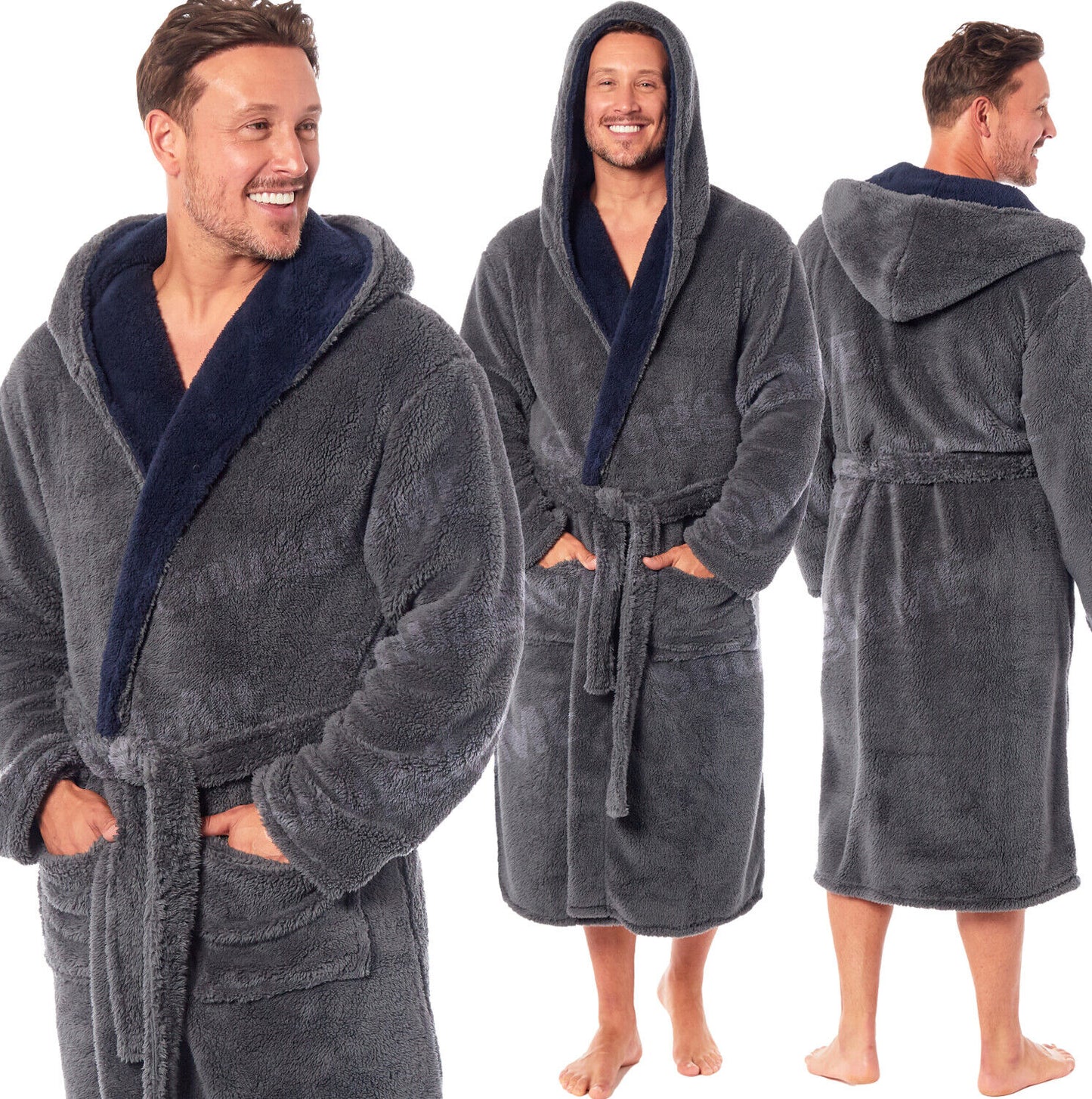 NEW Snuggleme Mens Dressing Gown Snuggly Fluffy Soft Cozy Unisex Robes