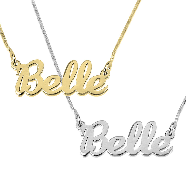 Name Necklace in Cursive Writing